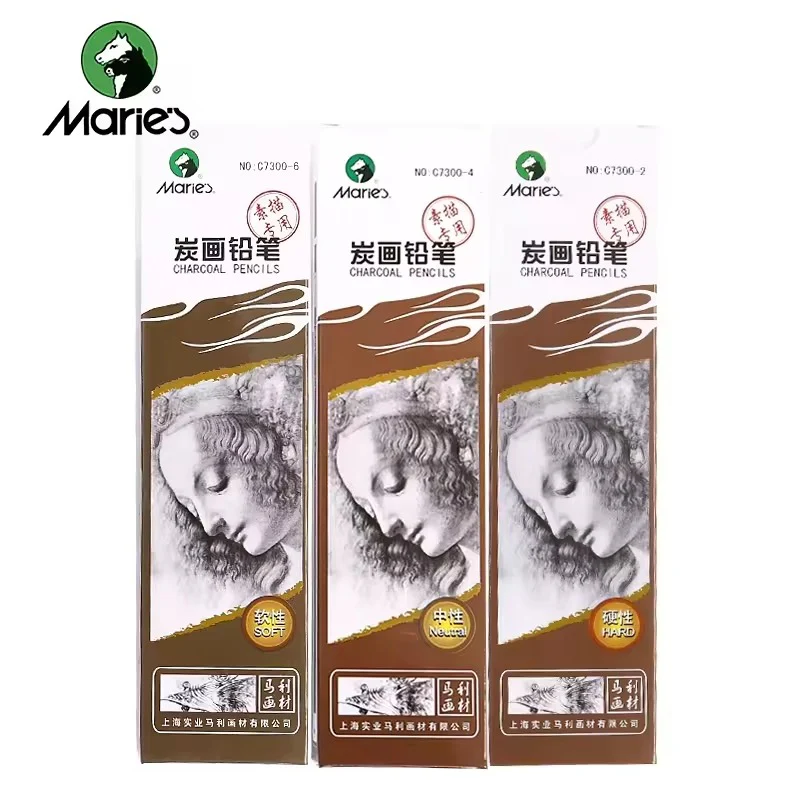 Maries Charcoal Pencil Black 1pc - Image 2