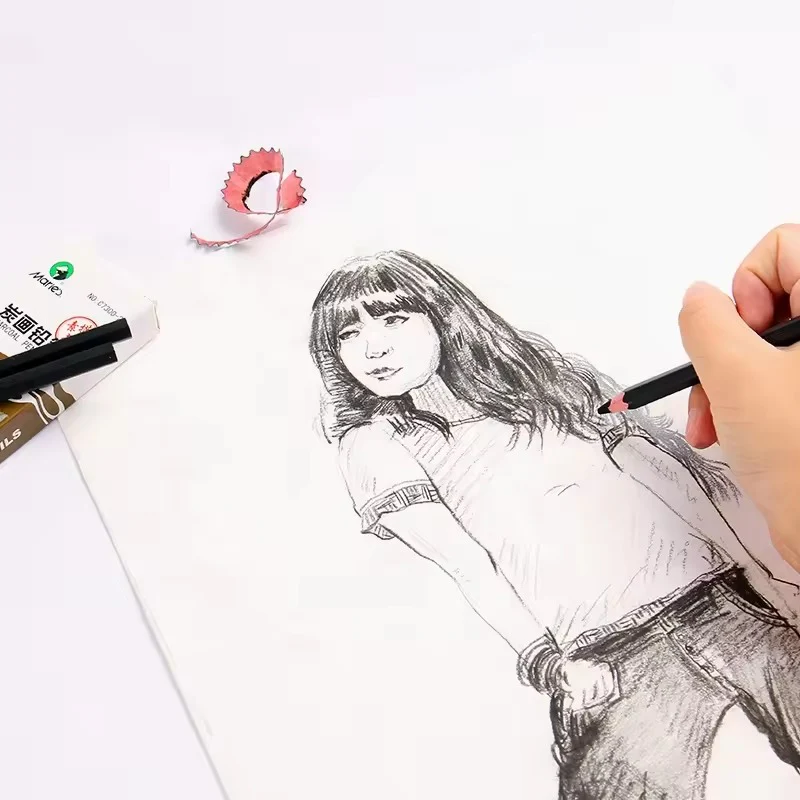 Maries Charcoal Pencil Black 1pc - Image 5