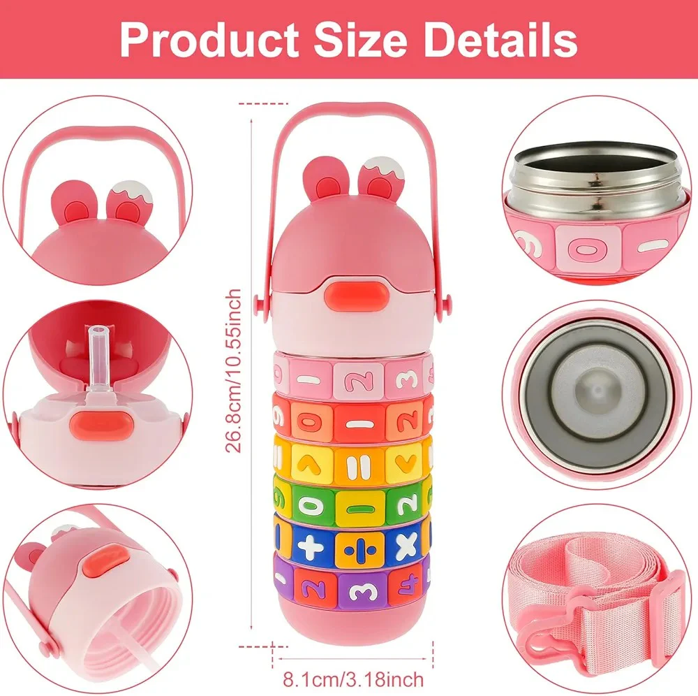 Maths Puzzle Stainless Steel Water Bottle 430ml - Image 2