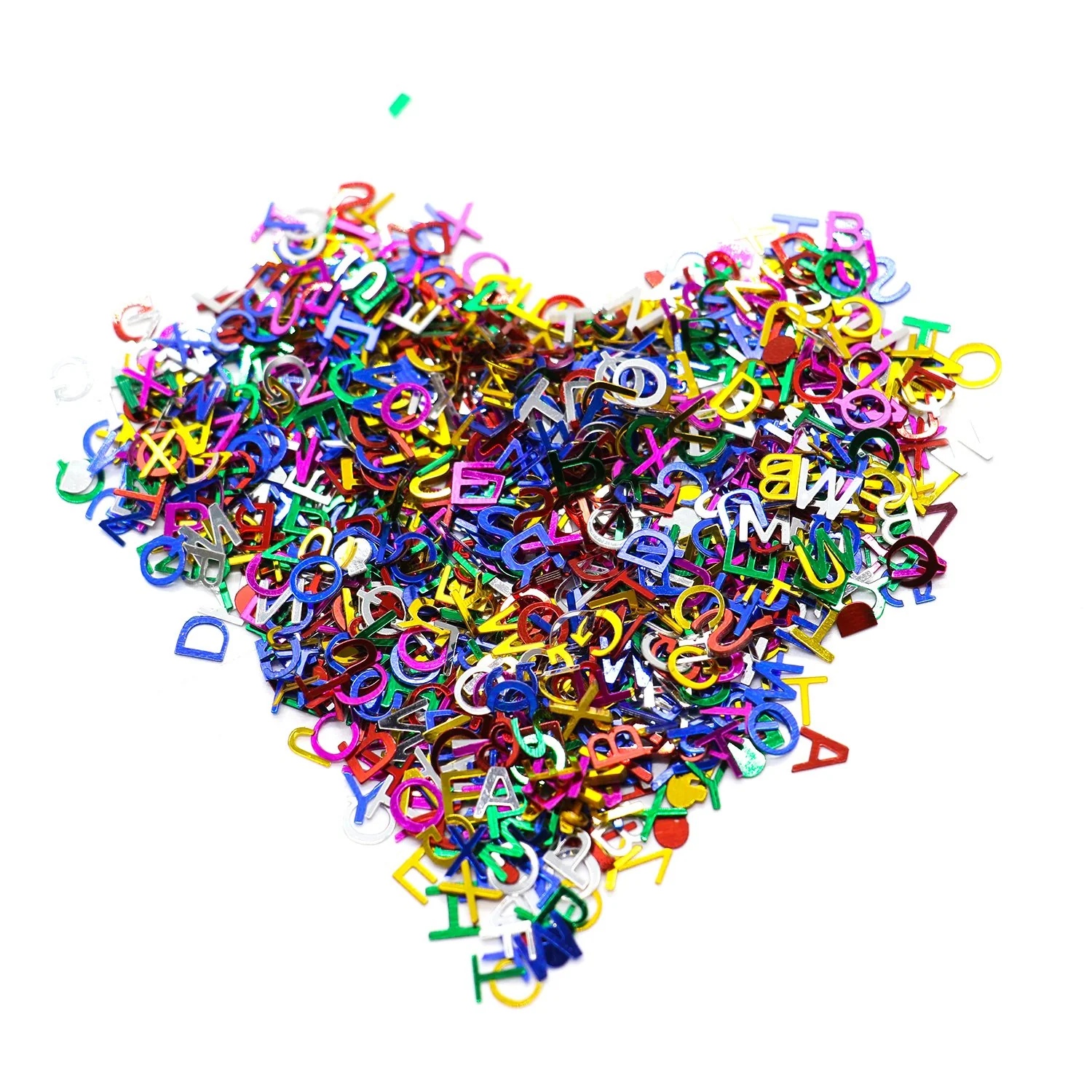 Metallic Foil Alphabet Confetti Sprinkles for Wedding Party Decorations