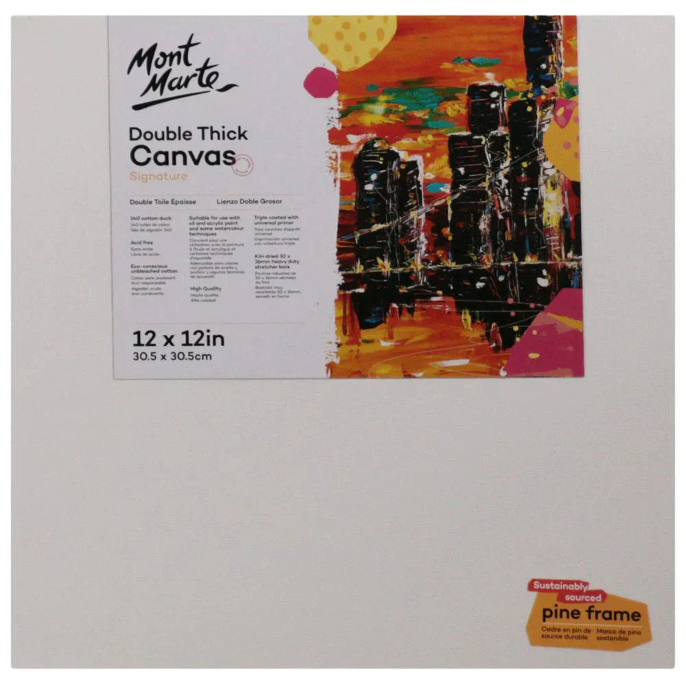 Mont Marte Artist Canvas Pine Frame Double Thick Signature - Image 4