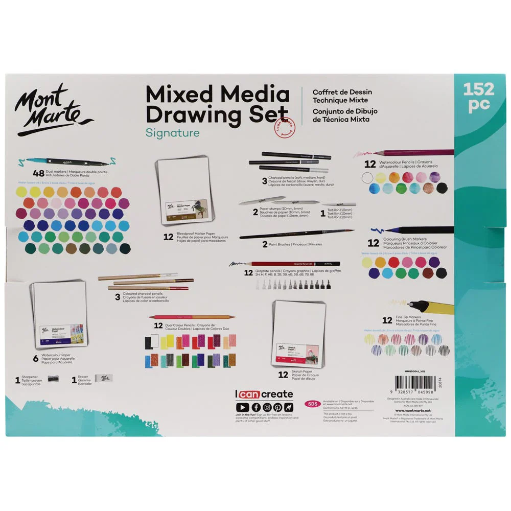 Mont Marte Mixed Media Drawing Set - 152 pcs - Image 7