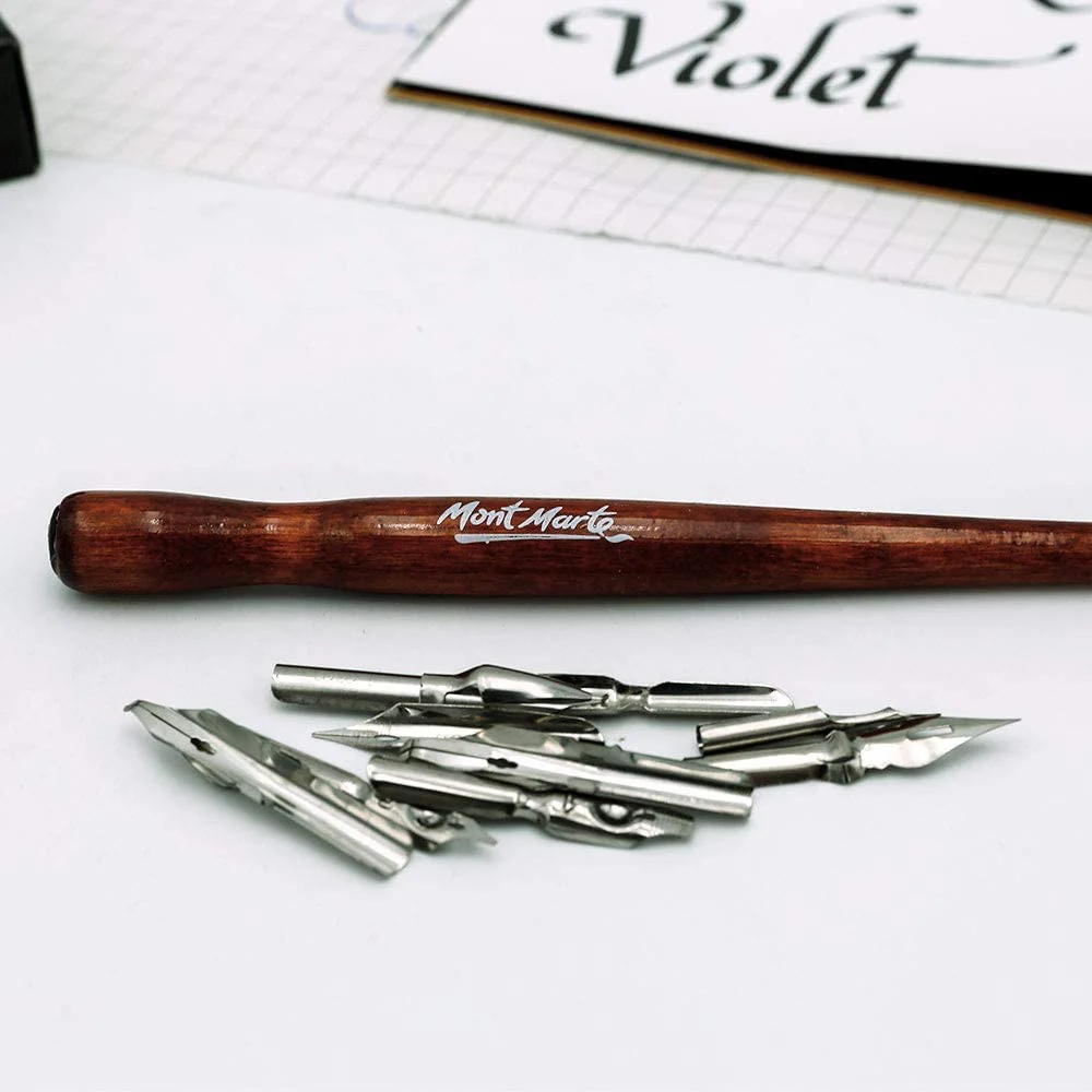 Mont Marte Signature Calligraphy Dip Pen 10Pcs Set - Image 3