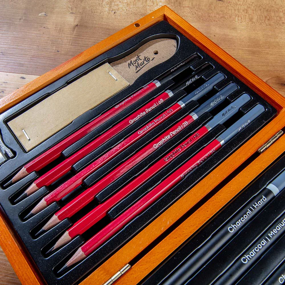Mont Marte Sketching Set in Wooden Box Signature 20pc - Image 9