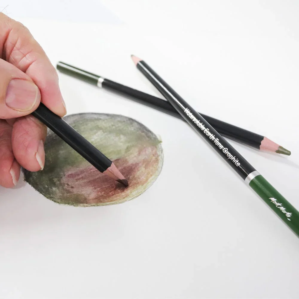 Mont Marte Watersoluble Earth Tones Coloured Graphite Pencils Signature 12pc - Image 3