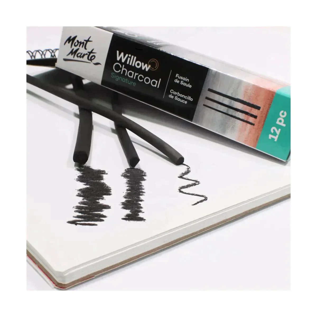 Mont Marte Willow Charcoal Signature 12pc - Image 3