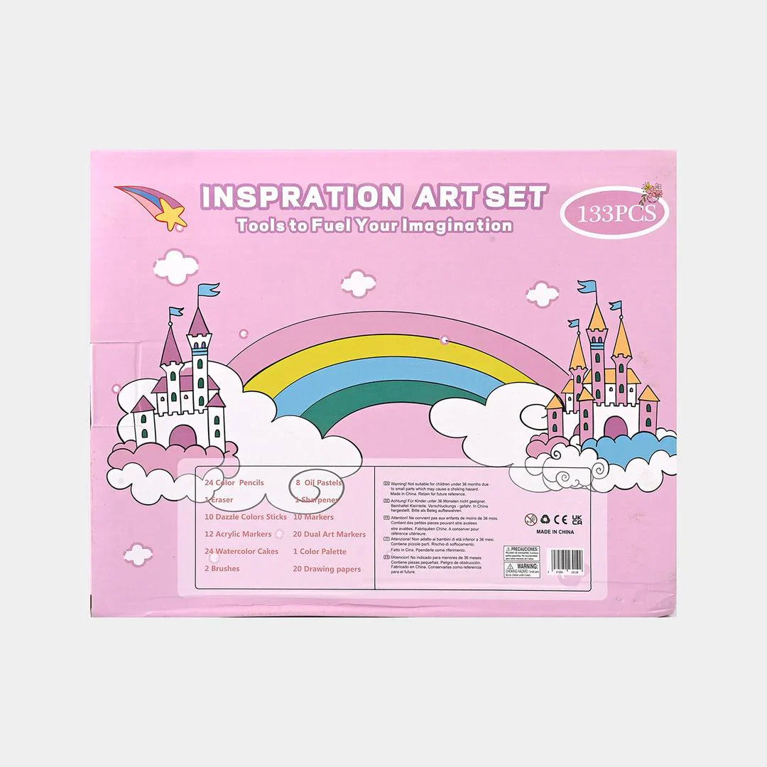 Moon Rocket 113pcs Art Kit – Space Theme Coloring & Drawing Set (Blue & Pink) - Image 7