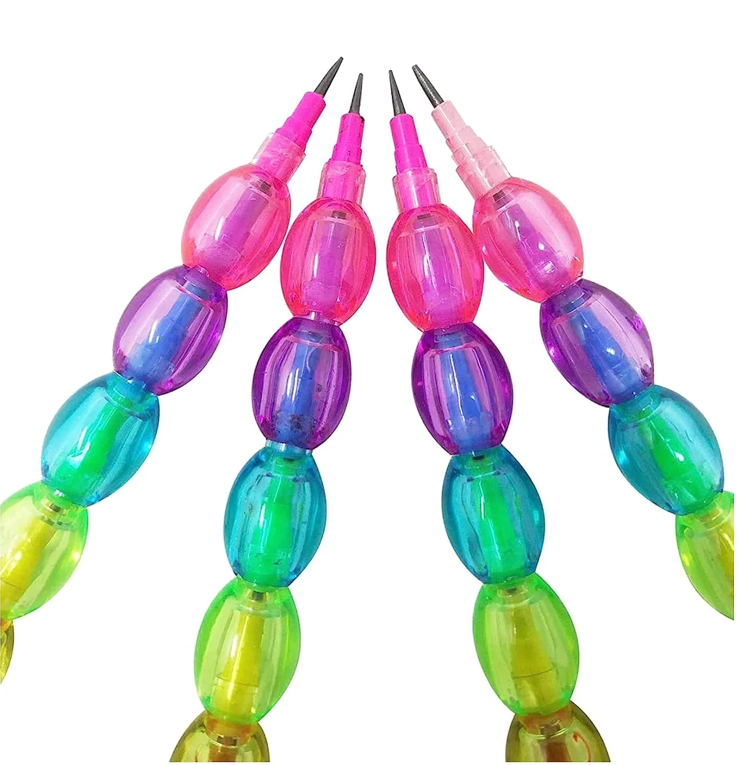 Multicolor Plastic Pencil 4pcs - Image 2