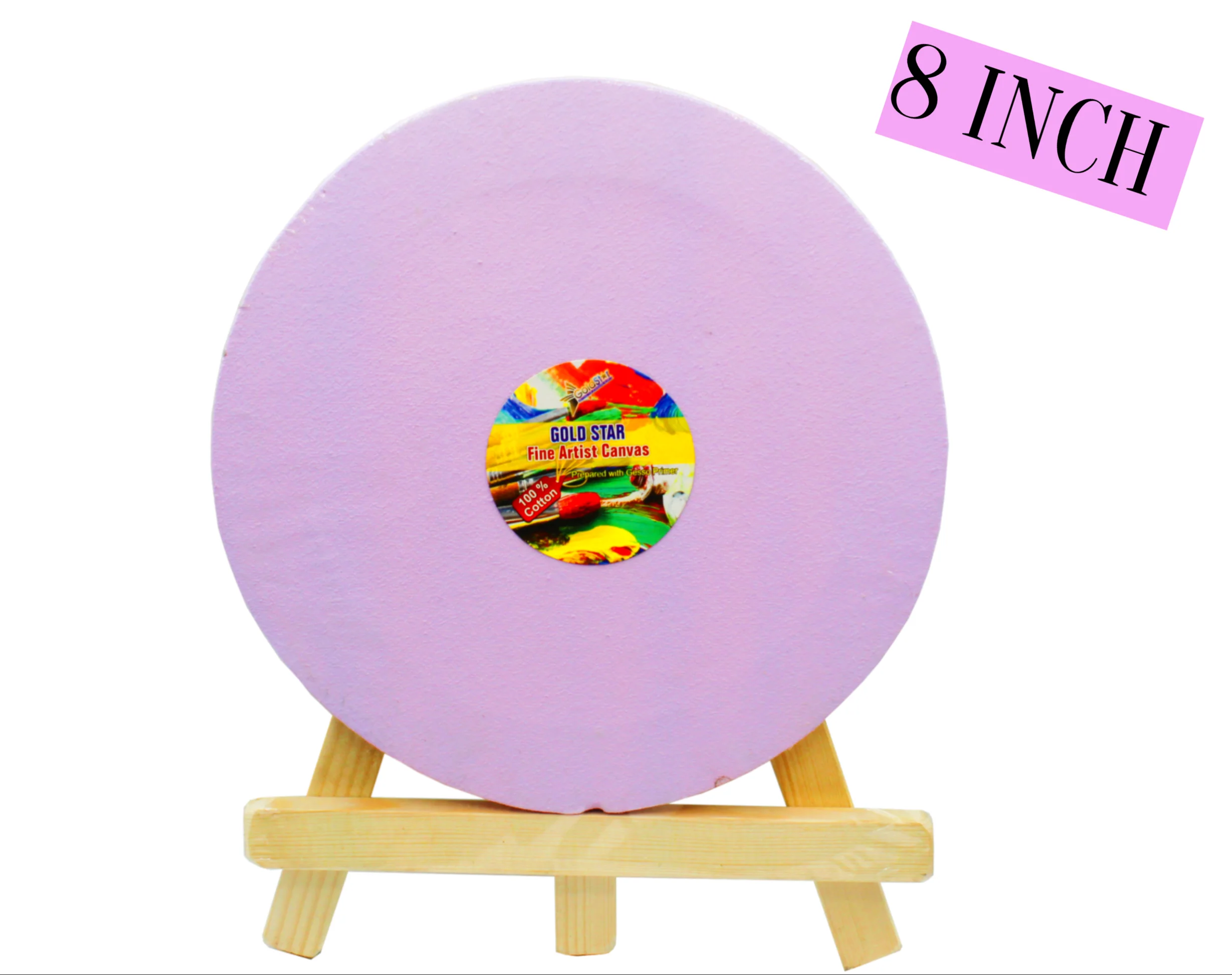 Multicolor Round Canvas Board 8 x 8'' - Image 4