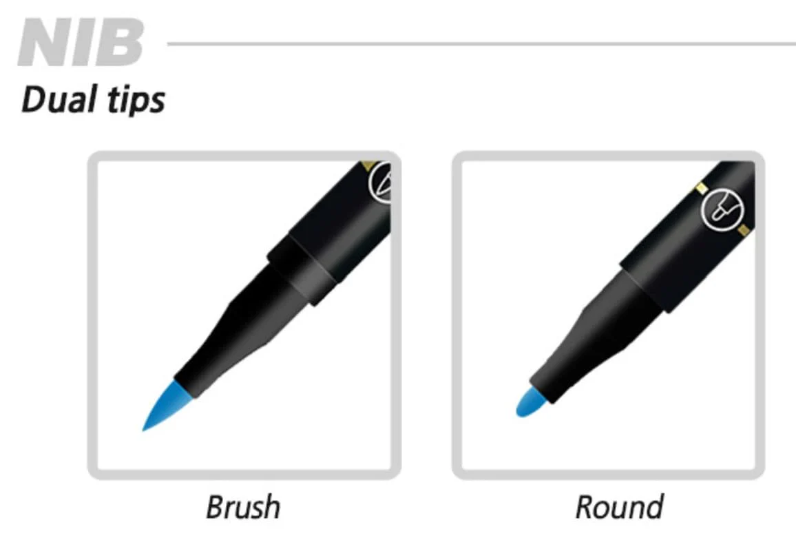 Mungyo Watercolor Twin Tip Pen Set of 6 Basic Colors - Image 3