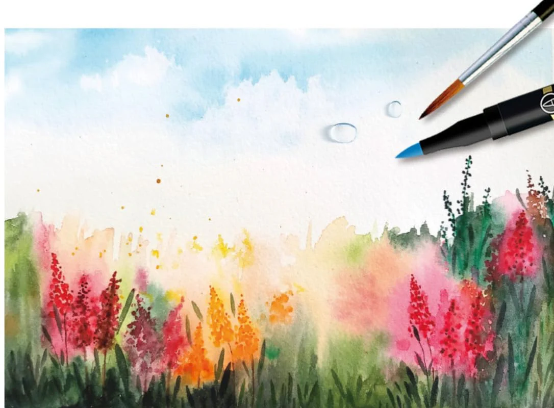 Mungyo Watercolor Twin Tip Pen Set of 6 Basic Colors - Image 4