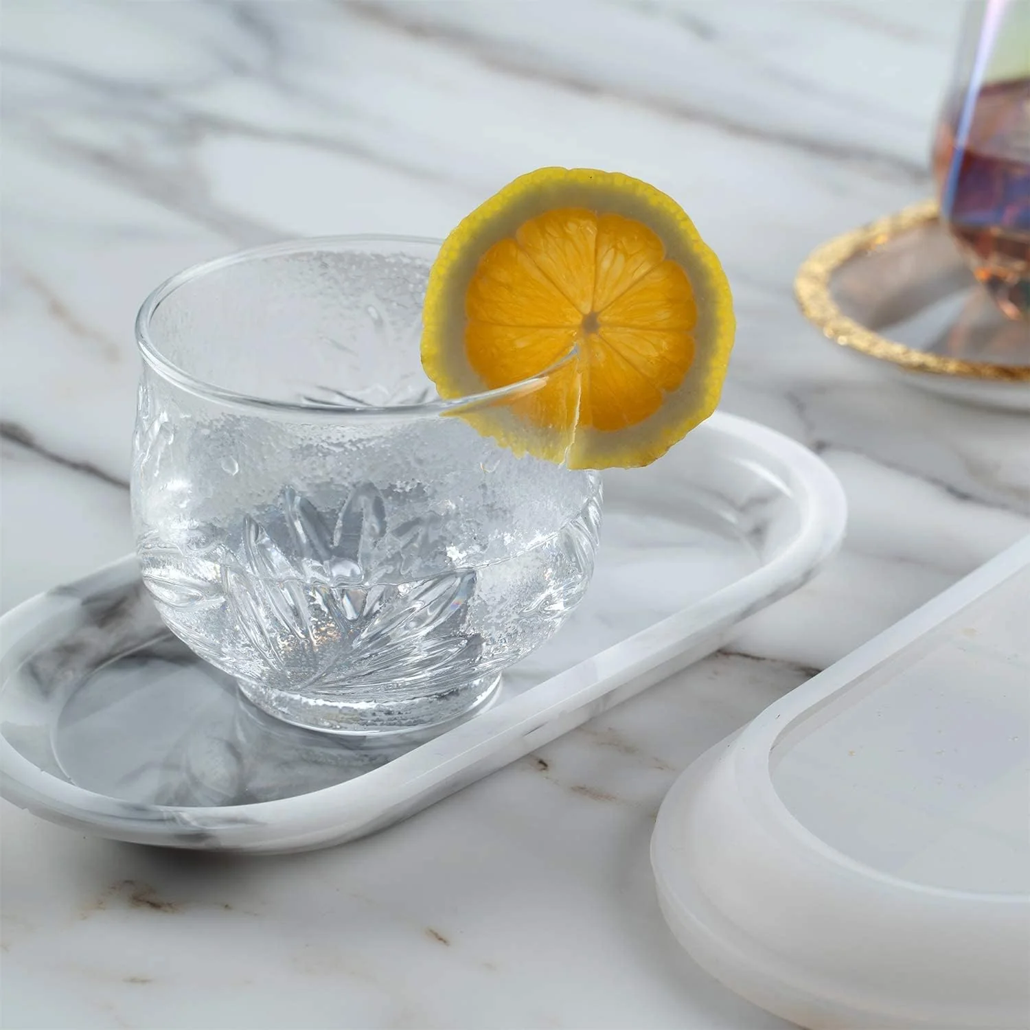 Oval Silicone Resin Tray Mold – DIY Epoxy Serving Tray & Decorative Art Casting Mold - Image 4
