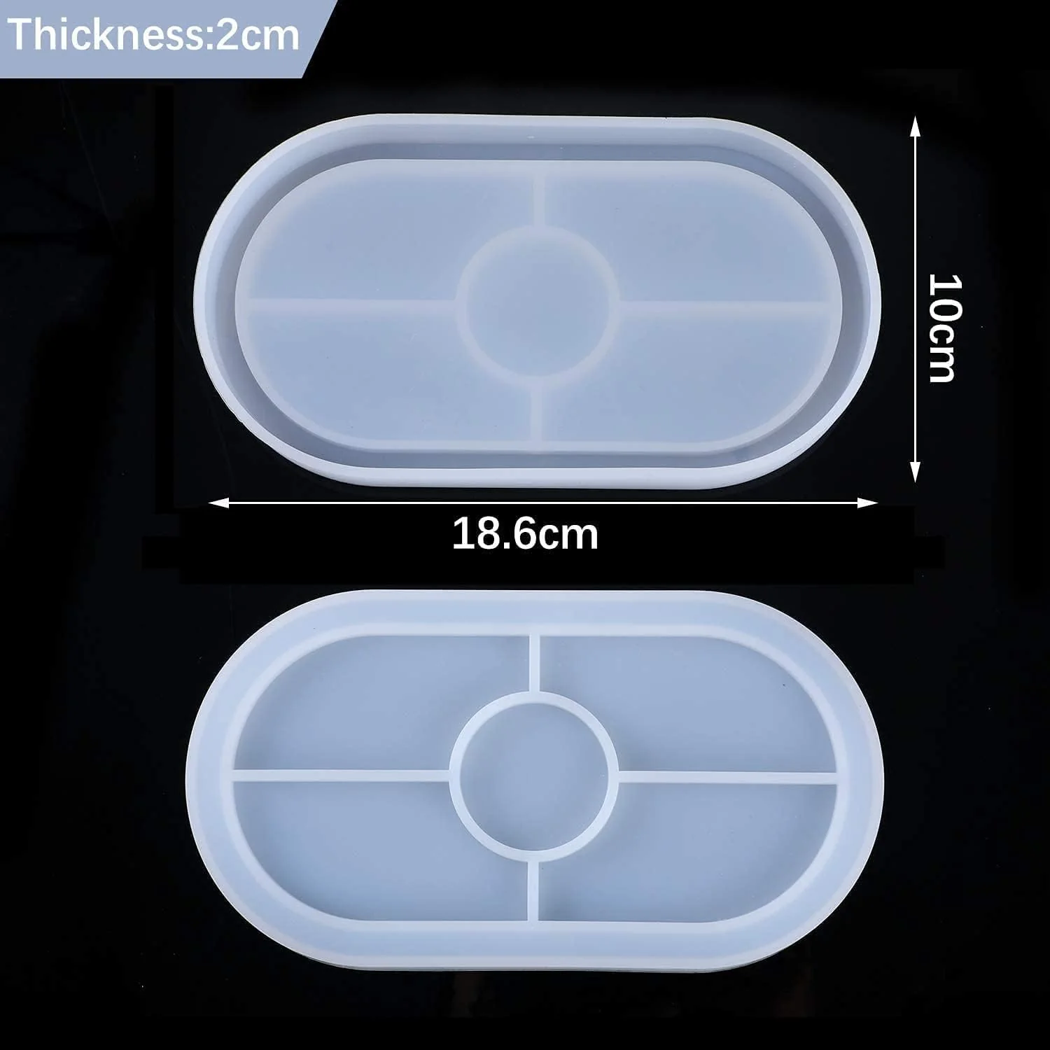 Oval Silicone Resin Tray Mold – DIY Epoxy Serving Tray & Decorative Art Casting Mold - Image 7