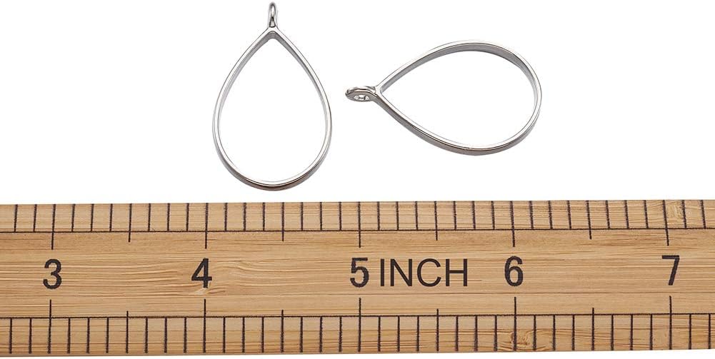 Pendat  Antique Bronze Alloy Open Back Bezel Pendants 33.9x20.5mm Drop Metal Hollow Frame Pendant Blanks for DIY Epoxy Resin Pressed Flower Jewelry 1pc - Image 10