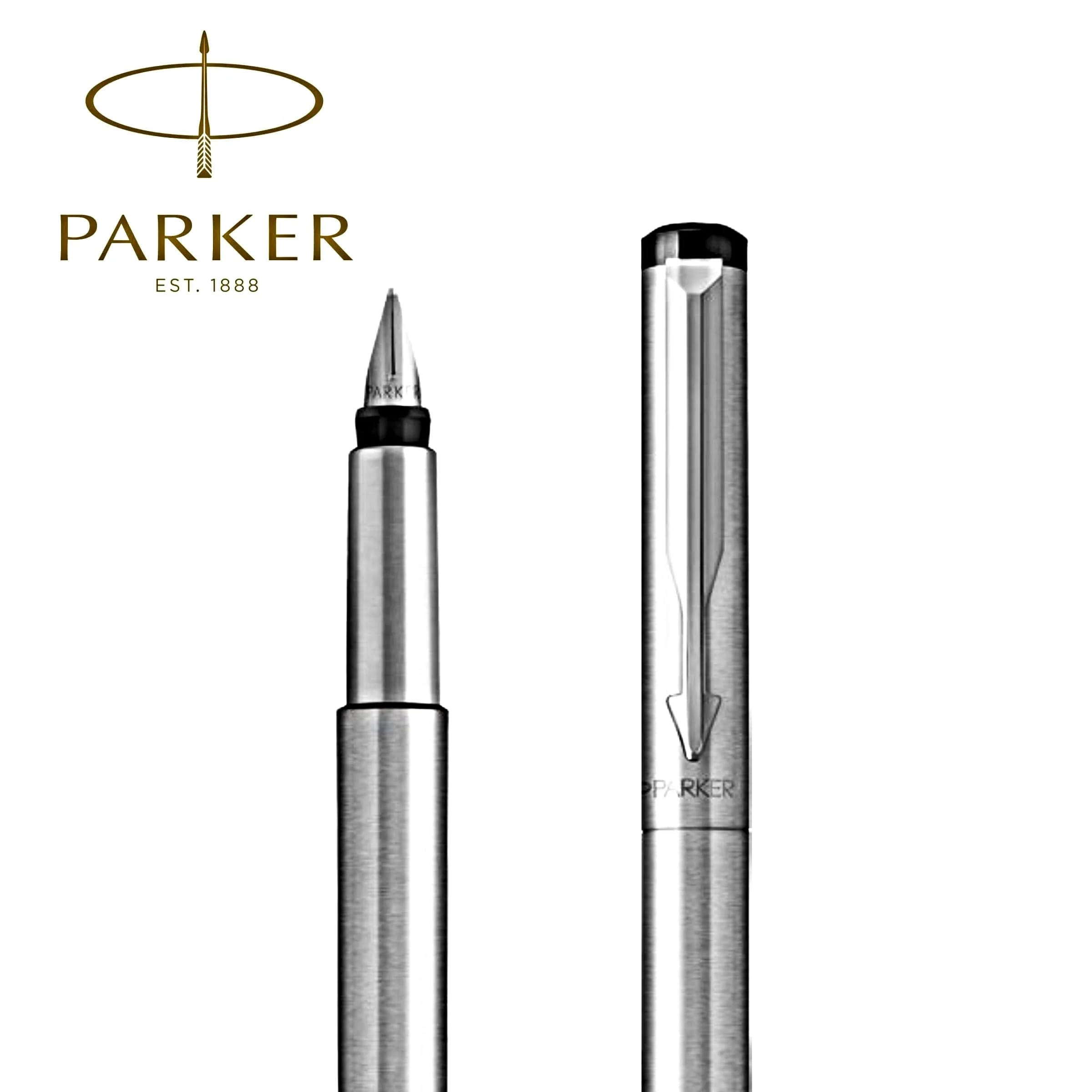 Parker Vector Fountain Pen Stainless Steel - Image 3