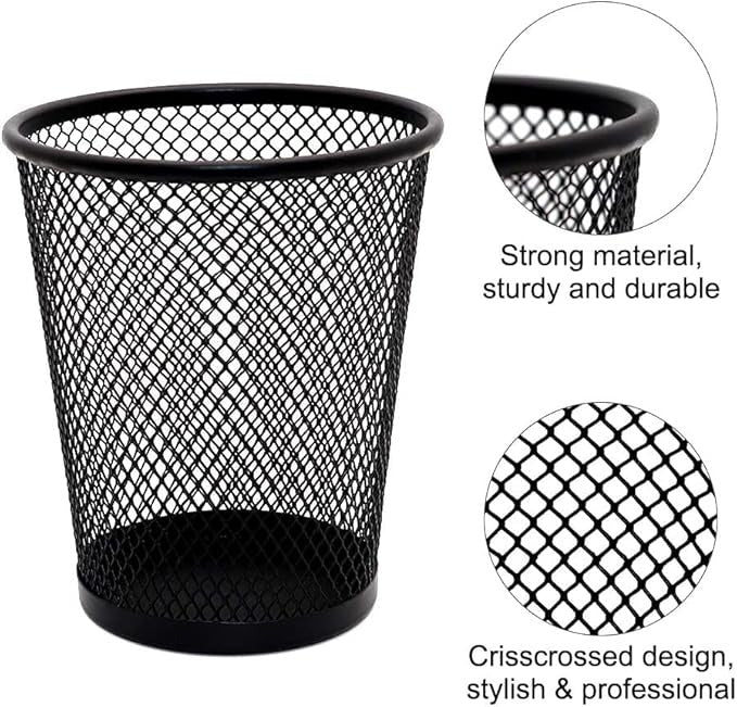 Pen Holder Metal Mesh Pencil Holder Cone Shape - Image 2