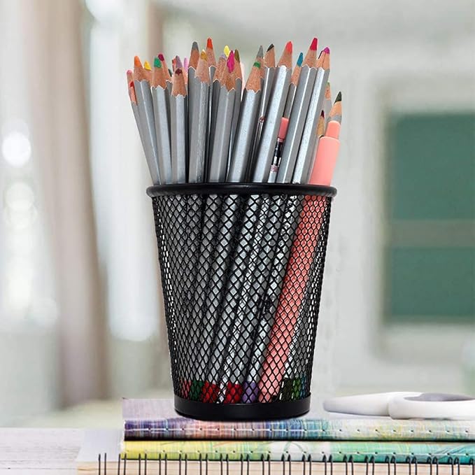 Pen Holder Metal Mesh Pencil Holder Cone Shape - Image 3