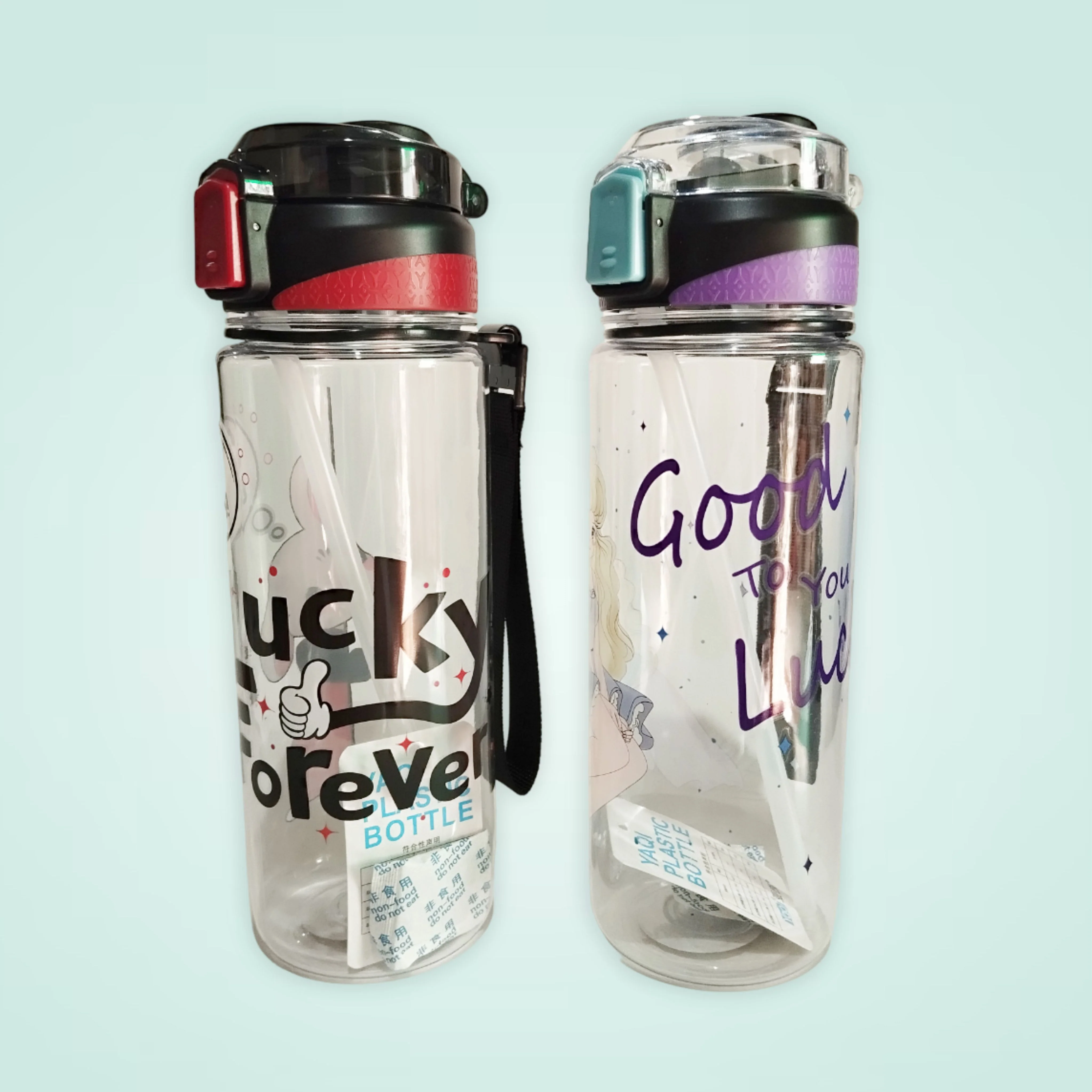 Plastic Kettle with Cartoon Design Sports Water Bottle 800ml - Image 3