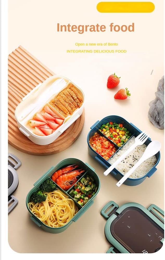 Portable 2 Layers Airtight Lunch Box 1200ml - Image 3