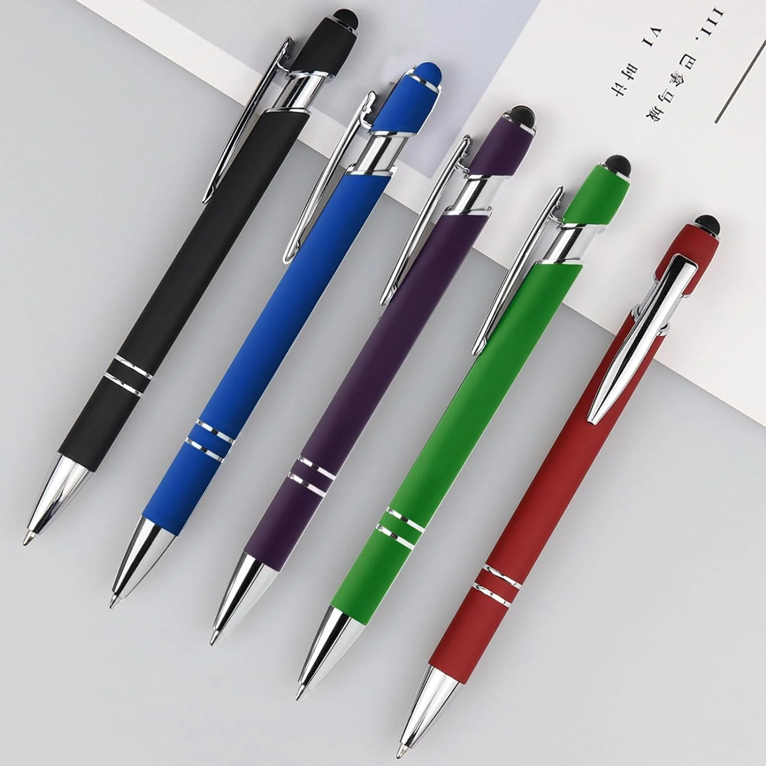 Premium Quality Stylus Tip Metal Ballpoint (Blue) 1pc - Image 2