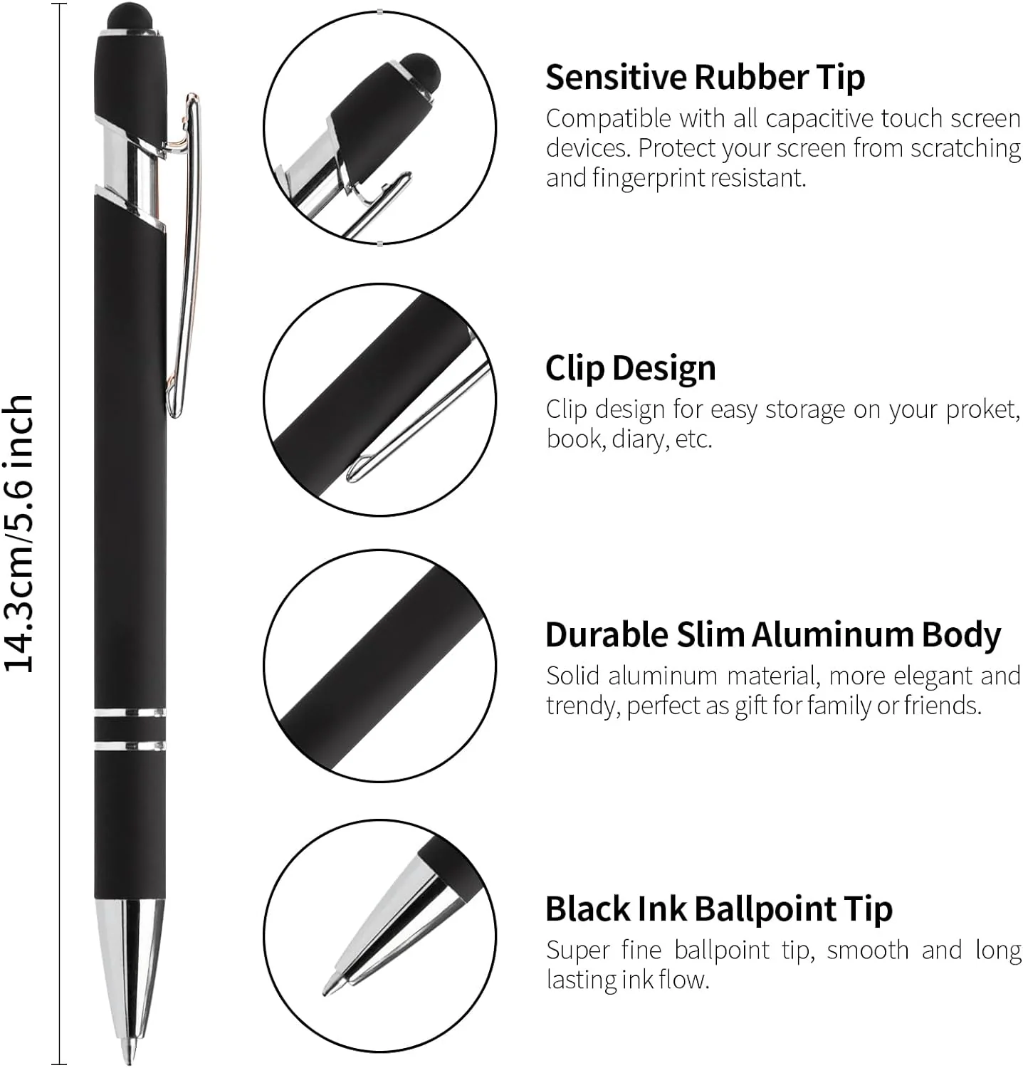 Premium Quality Stylus Tip Metal Ballpoint (Blue) 1pc - Image 4
