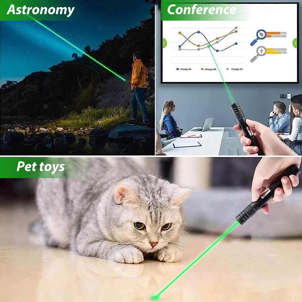 Rechargeable Green Laser Pointer Light 5 Upto Mile + Battery - Image 3