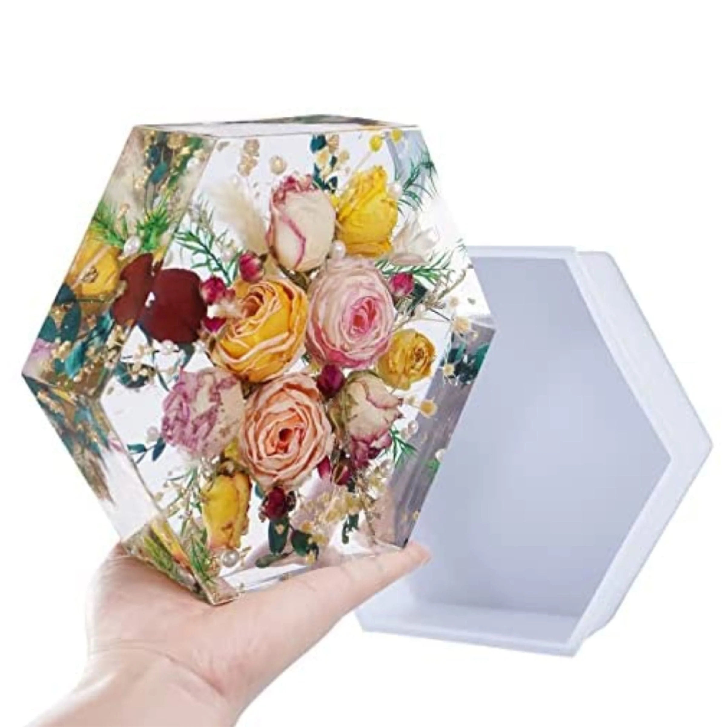 Resin Hexagon Silicone Casting Mold (1 Pcs) - Image 3