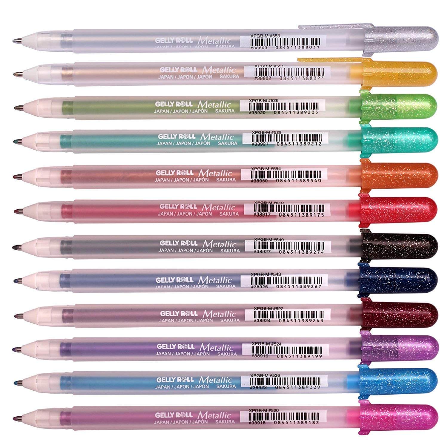 Sakura Gelly Roll Metallic Gel Ink Pen Pack Of 12 - Image 2