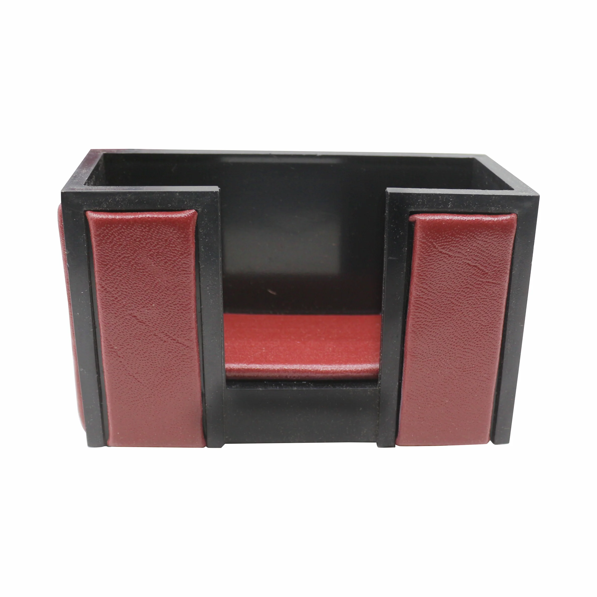 Senator Rexine Leather Office Desk Organizer 7pcs Set With Watch #20(Red) - Image 4