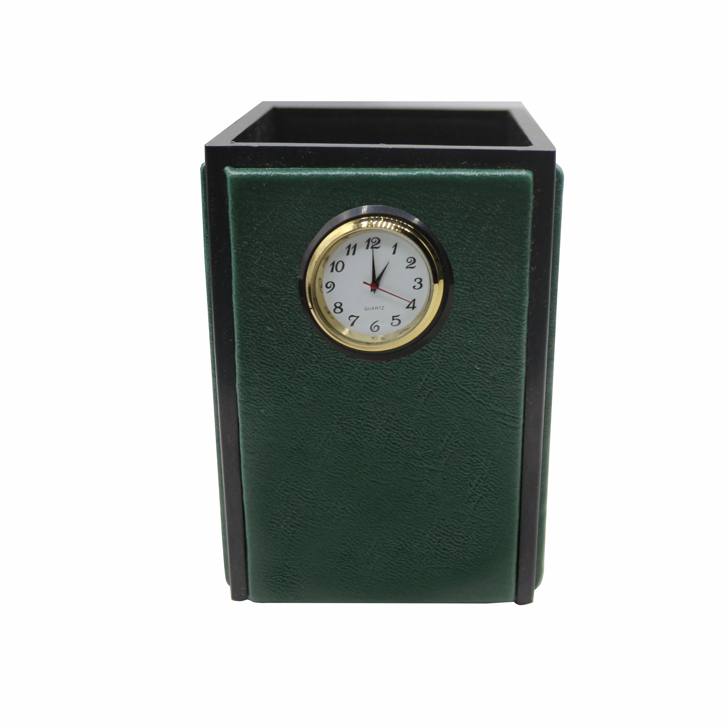 Senator Rexine Leather Office Desk Organizer 7pcs Set With Watch #20 (Green) - Image 3