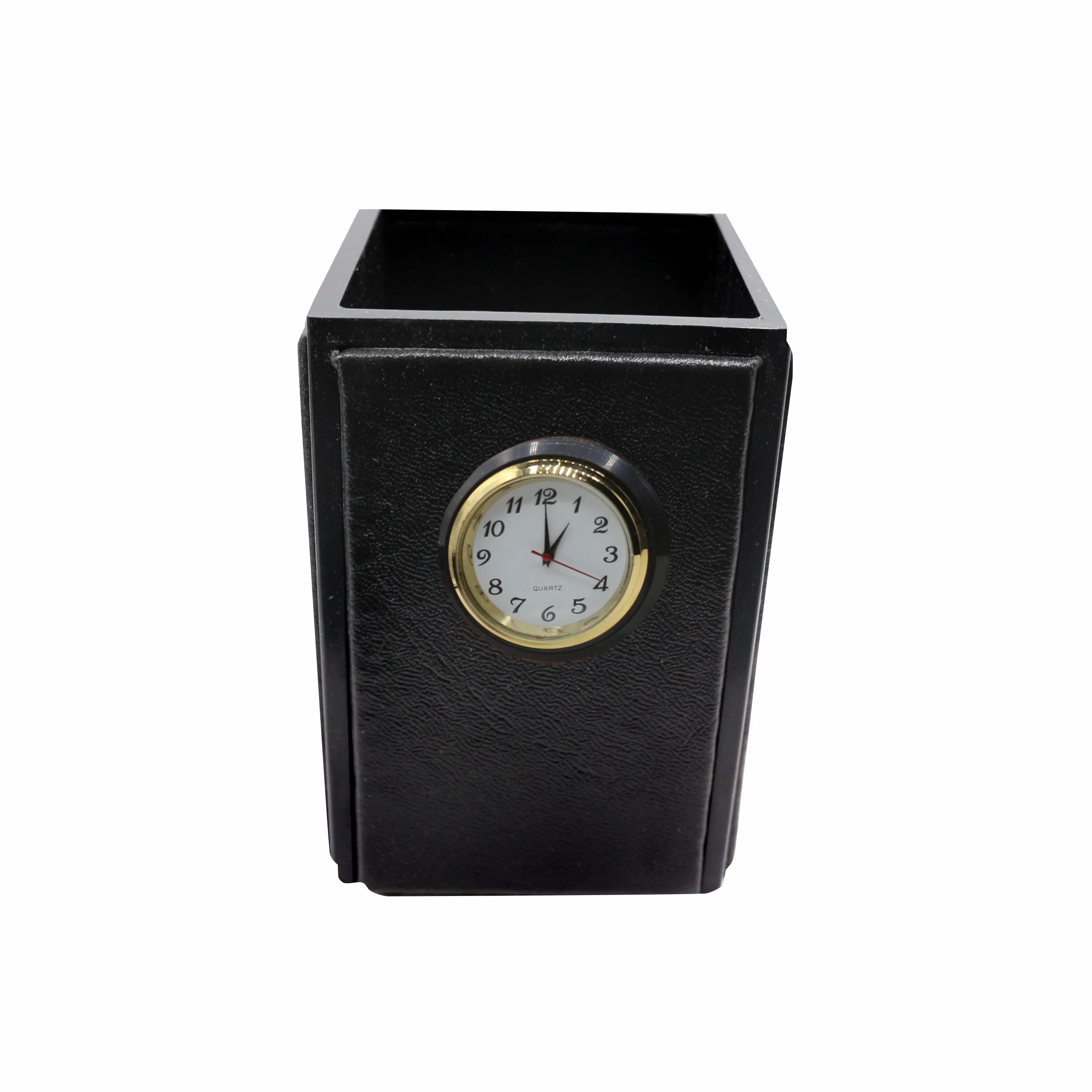 Senator Rexine Leather Office Desk Organizer 7pcs Set With Watch #20(Black) - Image 4