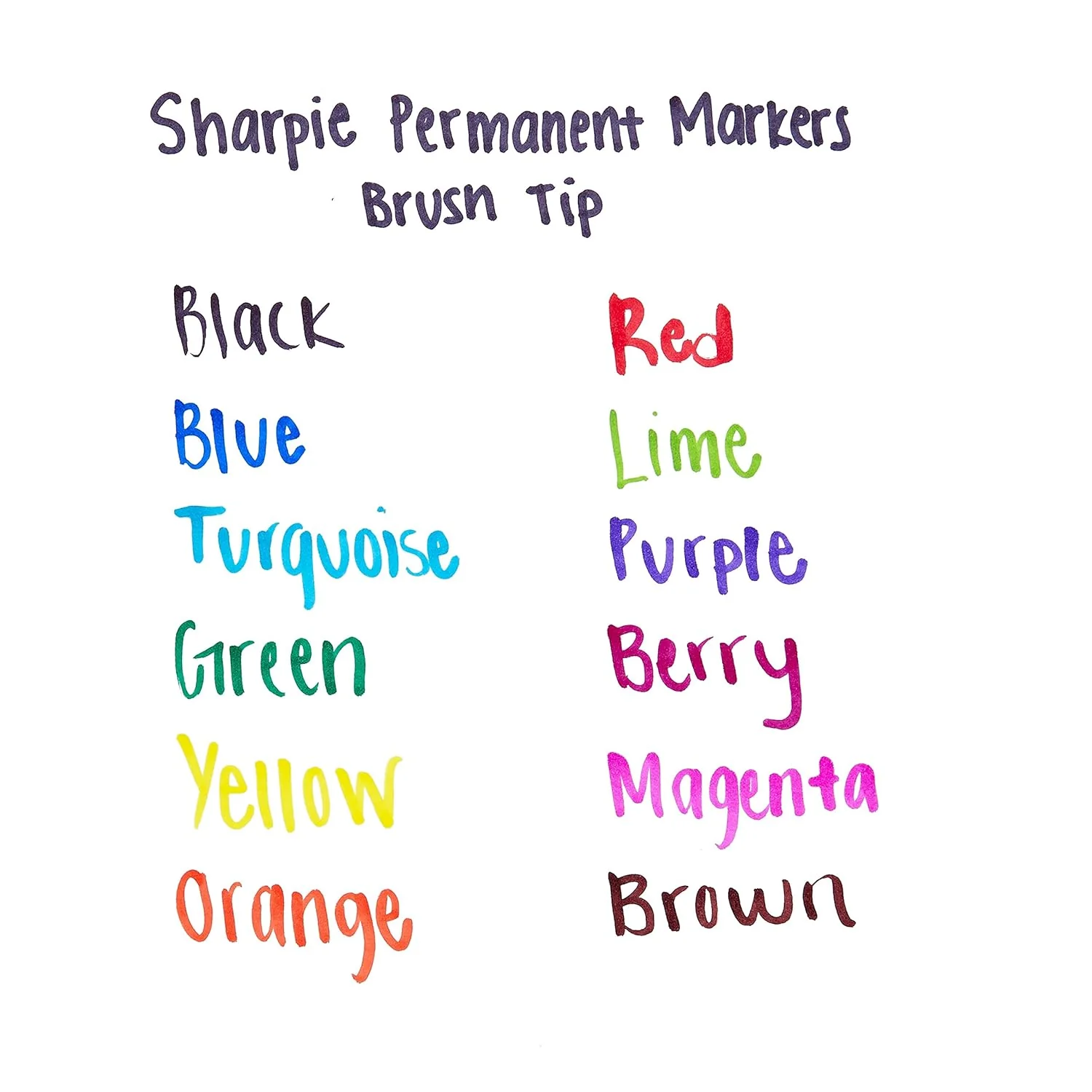 Sharpie Brush Tip Permanent Markers Pack of 12 (1810704) - Image 4