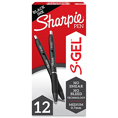 Sharpie S-Gel Pen Medium Point 0.7mm Black (2096134) 1pc