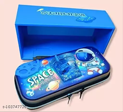 Space Exploration Luxury Glitter Water Gel Pencil Pouch for Kids - Image 2