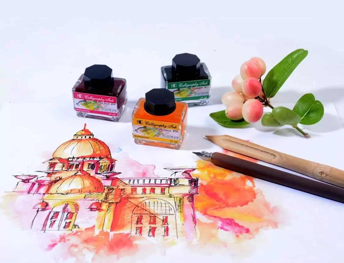 ST Waterproof Calligraphy Inks In 16 Colors  15ml