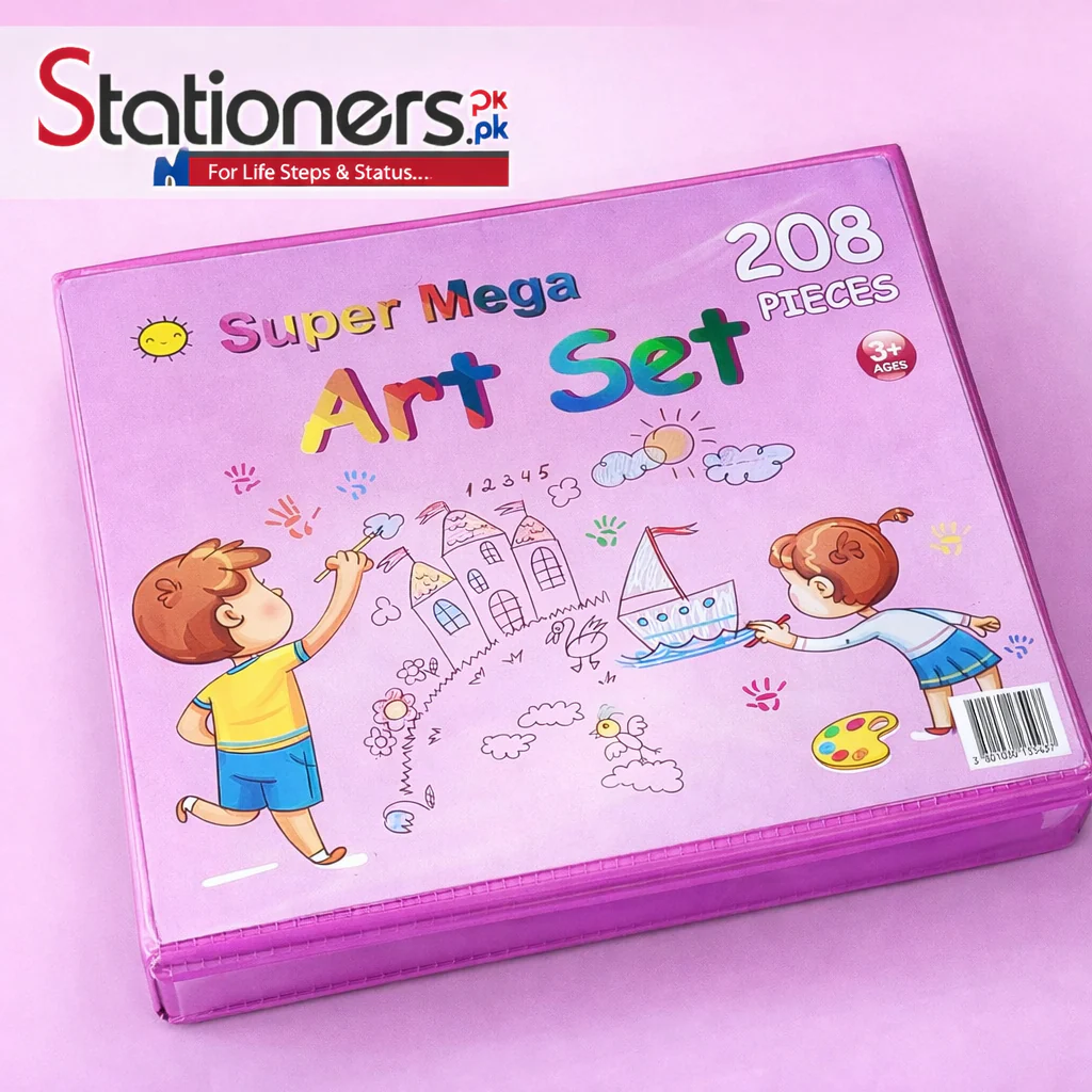 Super Mega 208 Pieces Art Set – Kids Complete Drawing & Coloring Kit (3+ Ages) - Image 3