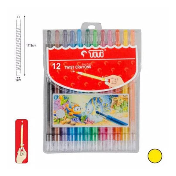 Titi Twist Oil Pastel Crayons 12 Assorted Colors - Image 3