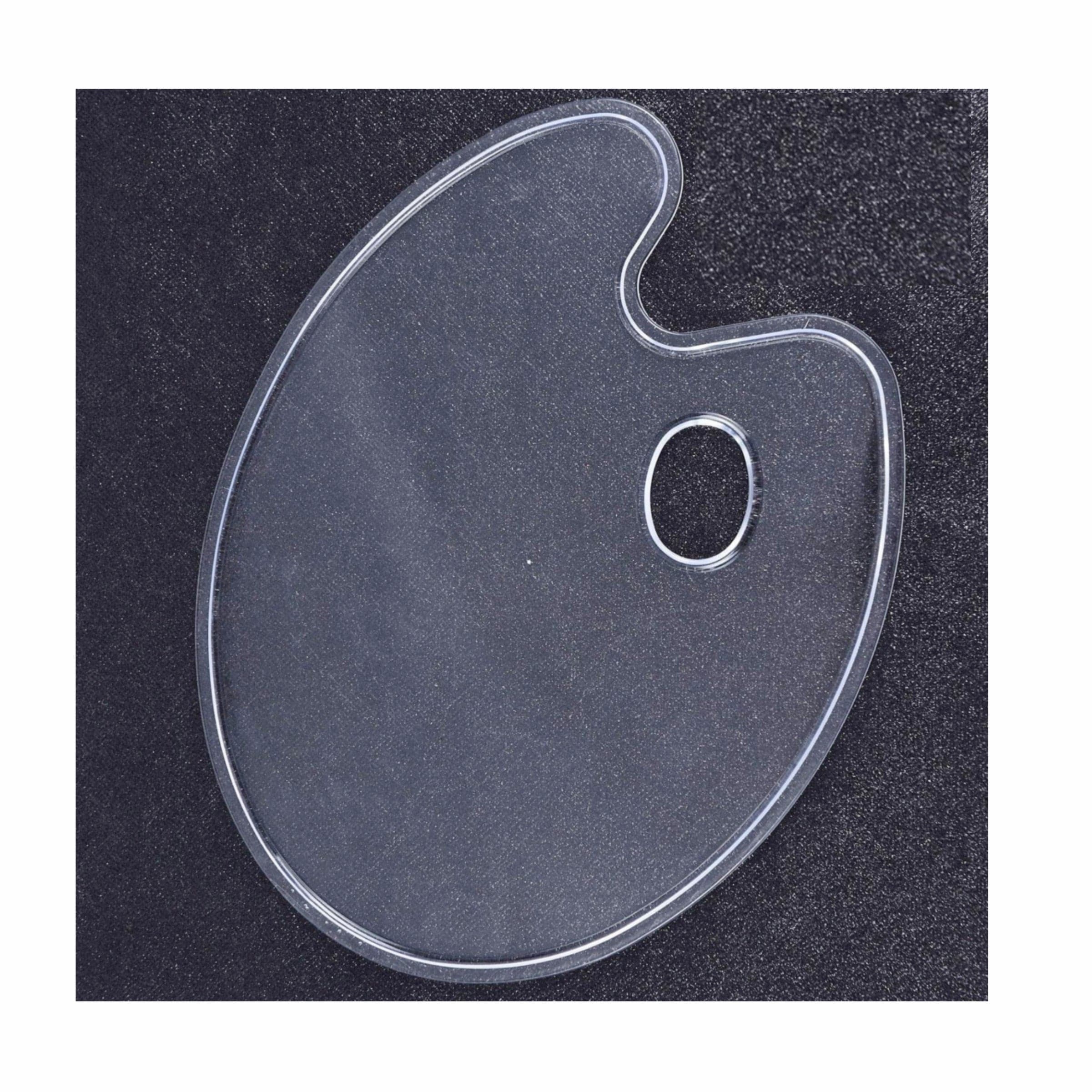 Transparent Paint Palette Flat Oval Shape - Image 2