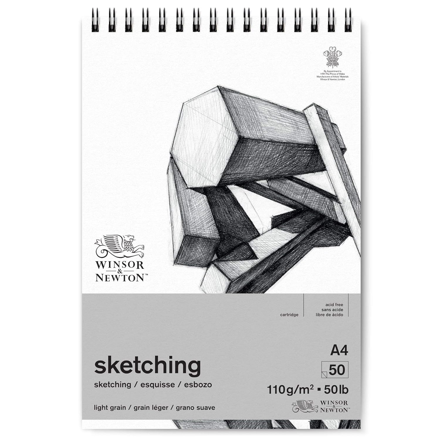 Winsor & Newton Light Grain Sketching Pad 110gsm 50 Sheets - Image 3