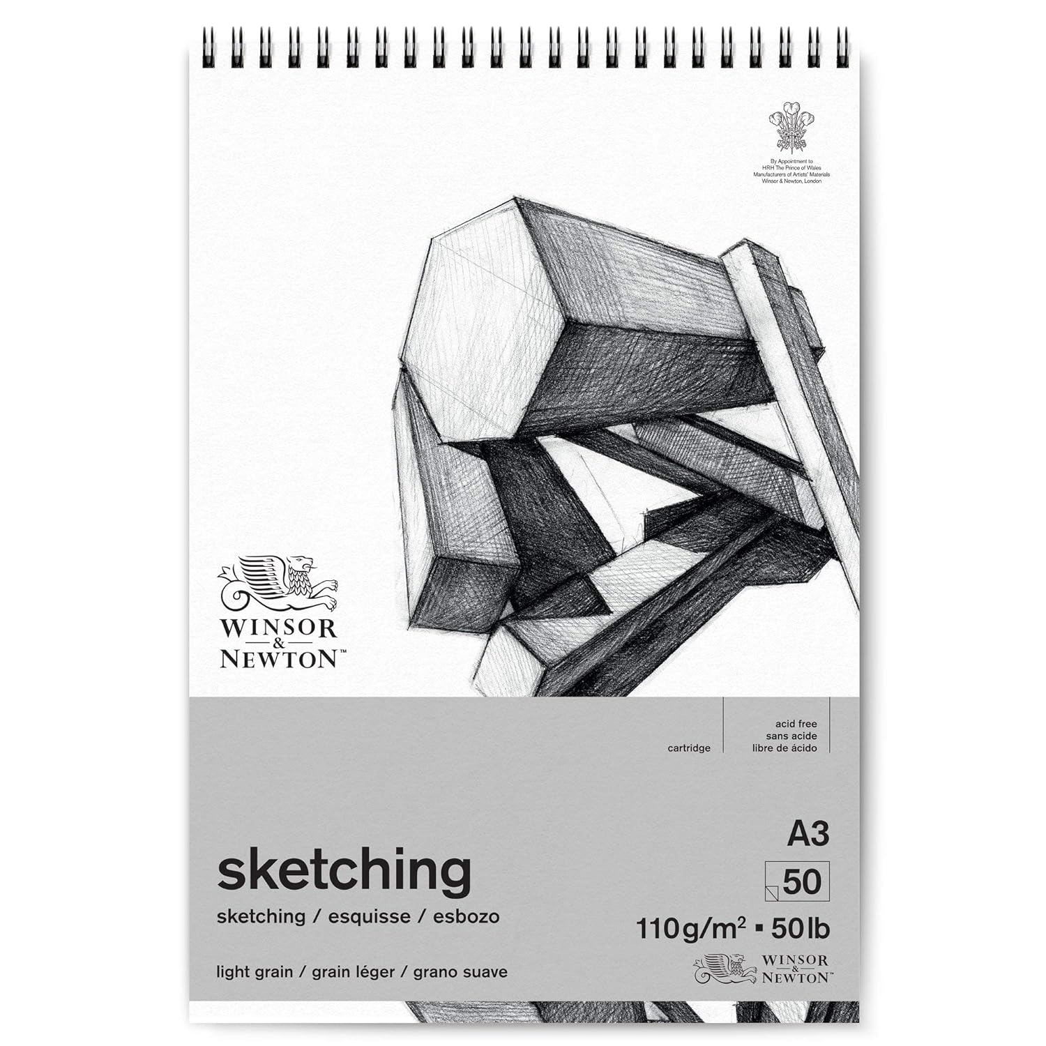 Winsor & Newton Light Grain Sketching Pad 110gsm 50 Sheets - Image 4