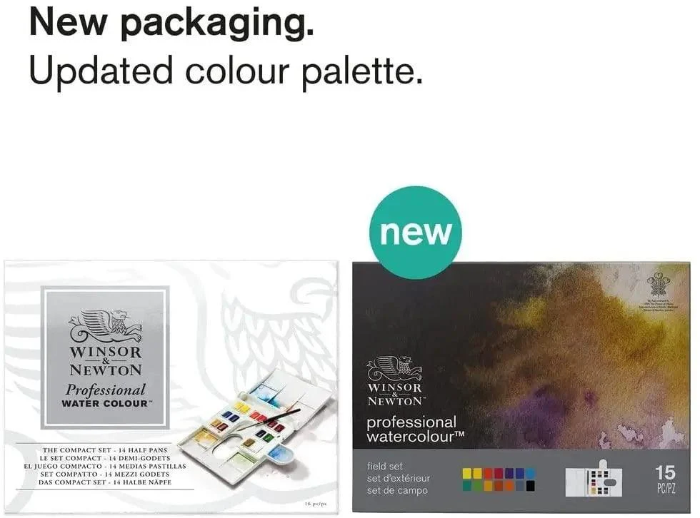 Winsor & Newton Professional Water Color Compact Set, 14 Half Pans - Image 4