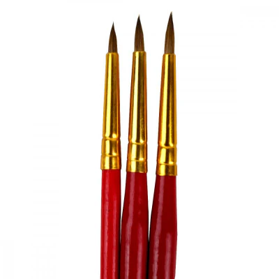 Winsor & Newton Pure Red Sablee Value Pack Set of 3 Brushes - Image 2