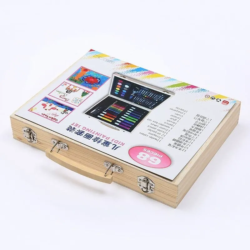 Wooden 68 Pcs Kids Painting Art Kit - Image 5