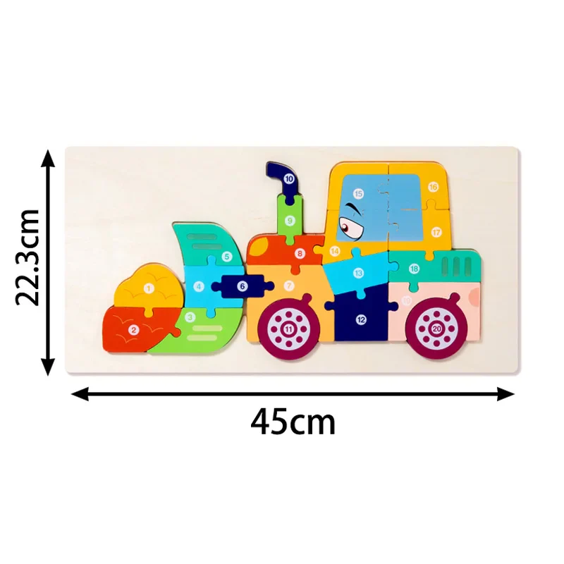 Wooden Toy 3D Puzzle 18x9 - Image 2